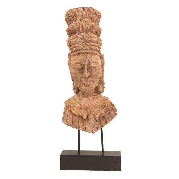 Hand carved wooden Buddha