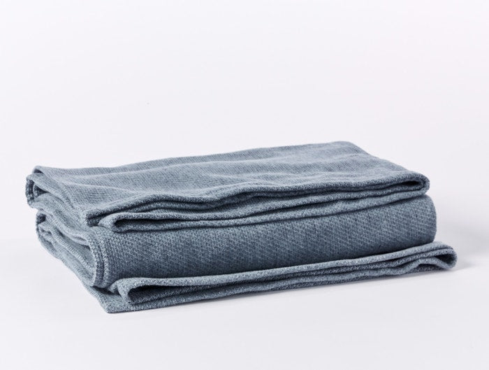 Sequoia Organic Cotton & Wool Throw, Blue