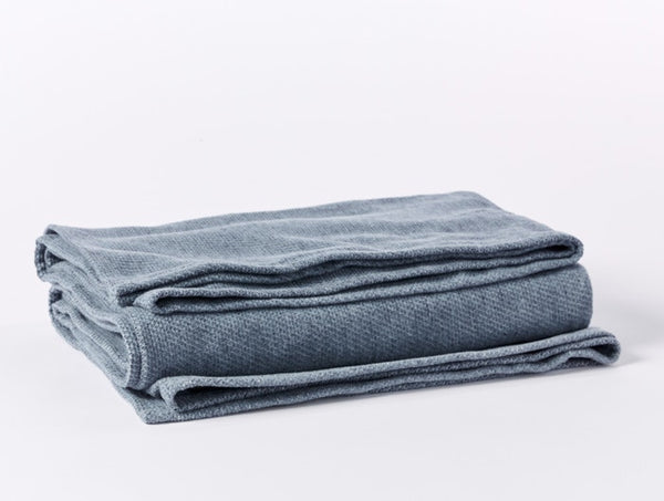 Sequoia Organic Cotton & Wool Throw, Blue