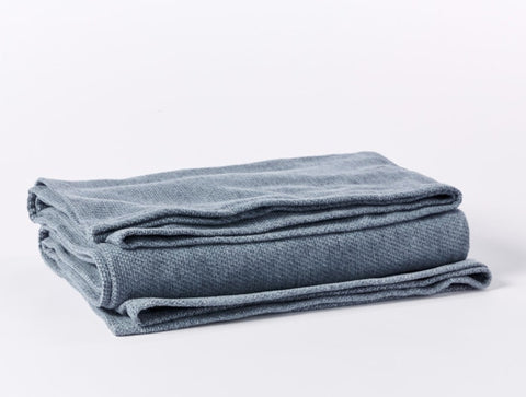 Sequoia Organic Cotton & Wool Throw, Blue