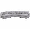 Cambria 5 Piece Sectional, Light Grey